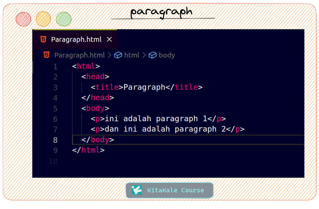 Paragraph Element | 1. Fundamental HTML & CSS | Blog Alvan